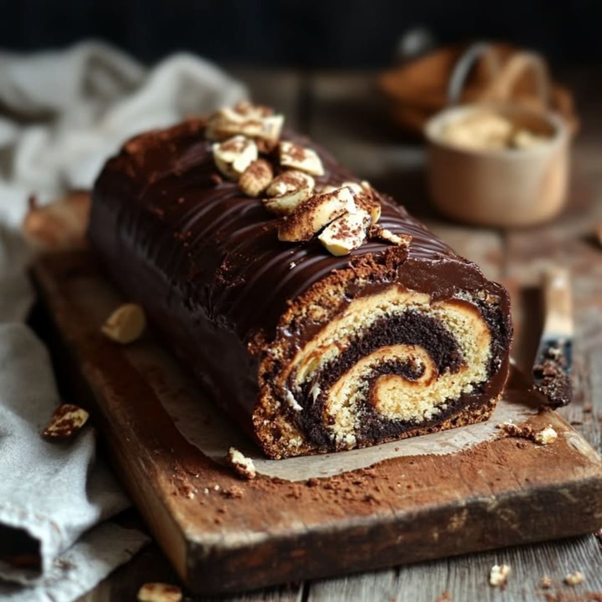 Roulade Chocolat Cacahuète