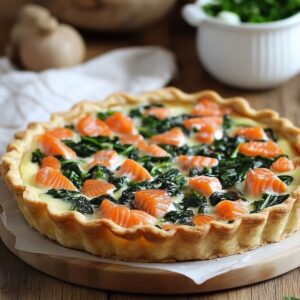 Saumon Épinards Tarte