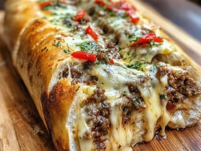 Découvrez Comment Réaliser un Savoureux Stromboli de Philly Cheesesteak : La Recette Inratable!