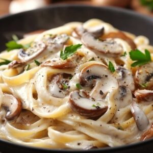 Tagliatelles Champignons Carbonara