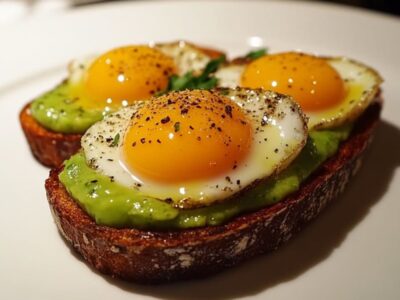 Recette irrésistible : Tartine aux œufs brouillés et avocat – Un déjeuner sain et savoureux en quelques minutes