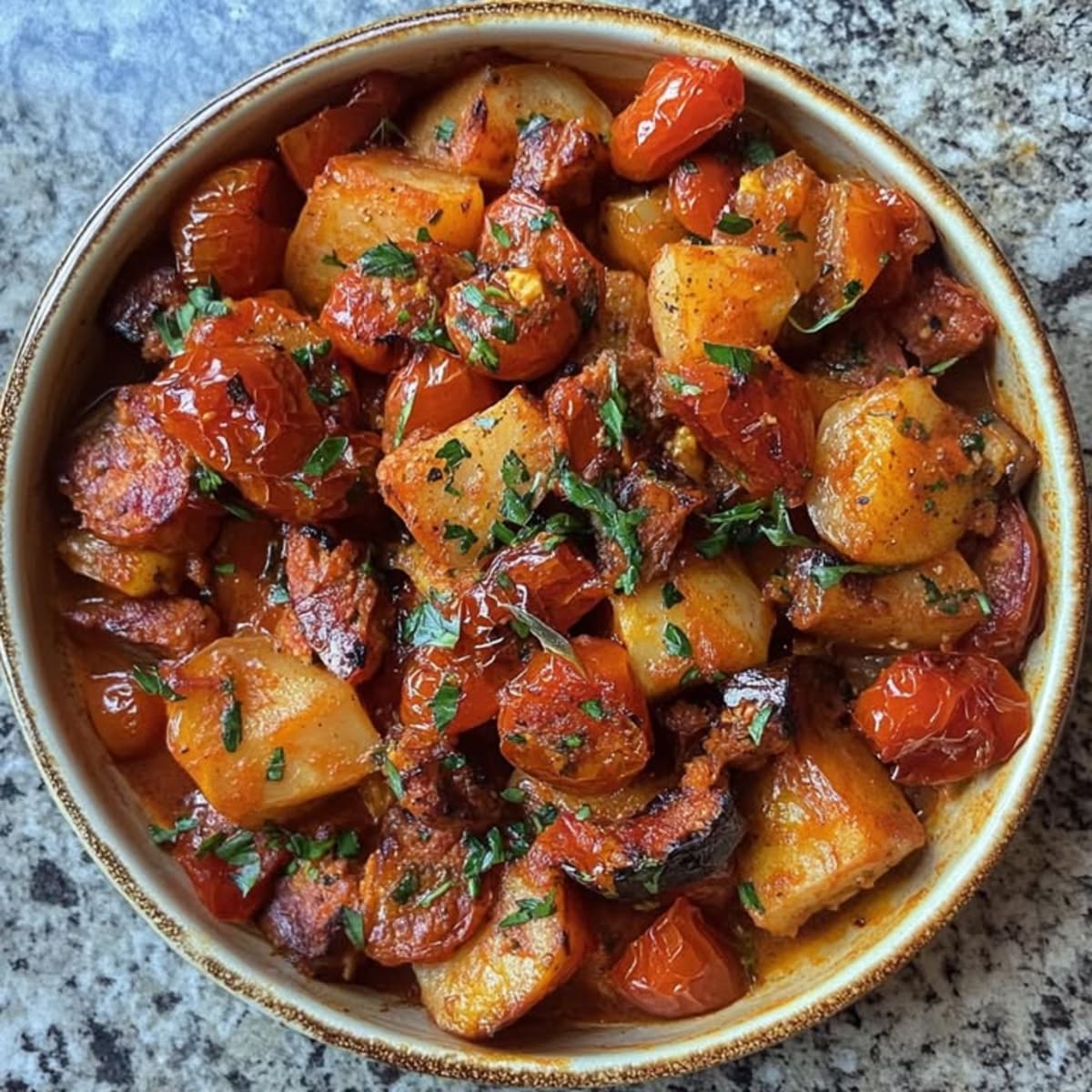 Cabillaud Chorizo Tomates