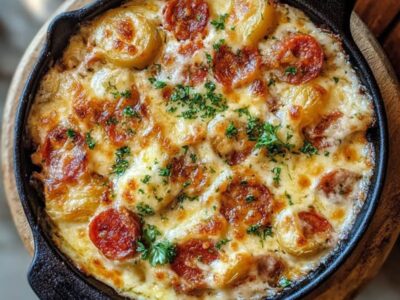 Découvrez l’Irrésistible Gratin de Pommes de Terre et Chorizo : Un Véritable Festival de Saveurs à la Maison!