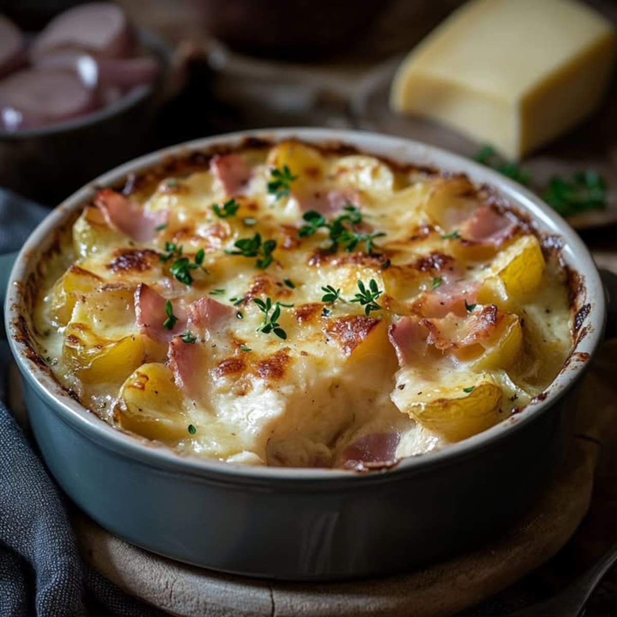 Gratin au Chou-Fleur et Fromage fondant