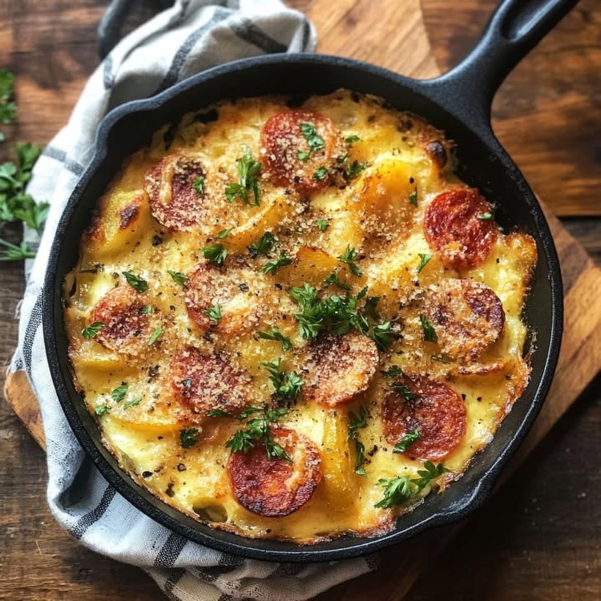 Gratin de Chorizo à la Sauce Béchamel