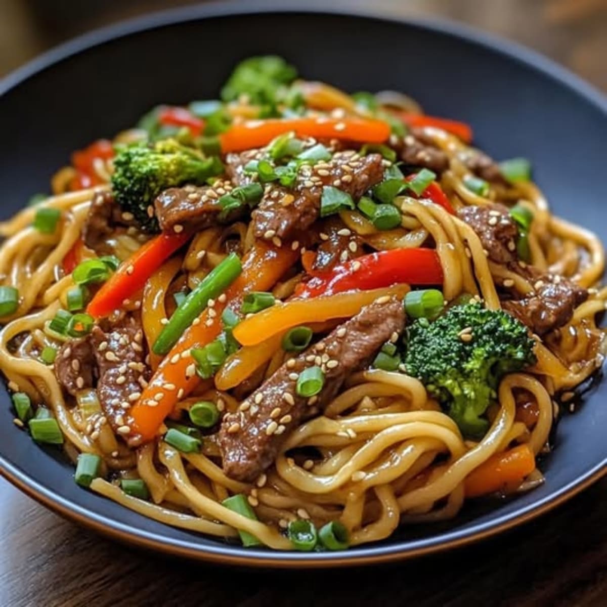 Lo Mein Bœuf Savoureux