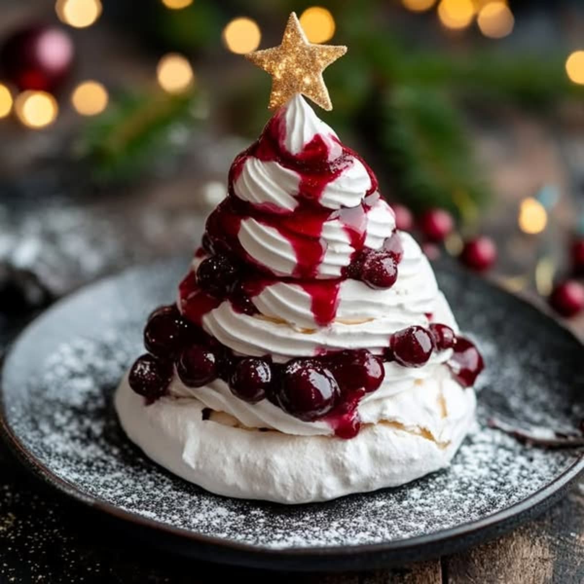 Meringues Sapin Festif