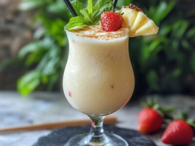 Découvrez l’Incroyable Recette de Piña Colada aux Fraises Sans Alcool pour un Été Rafraîchissant