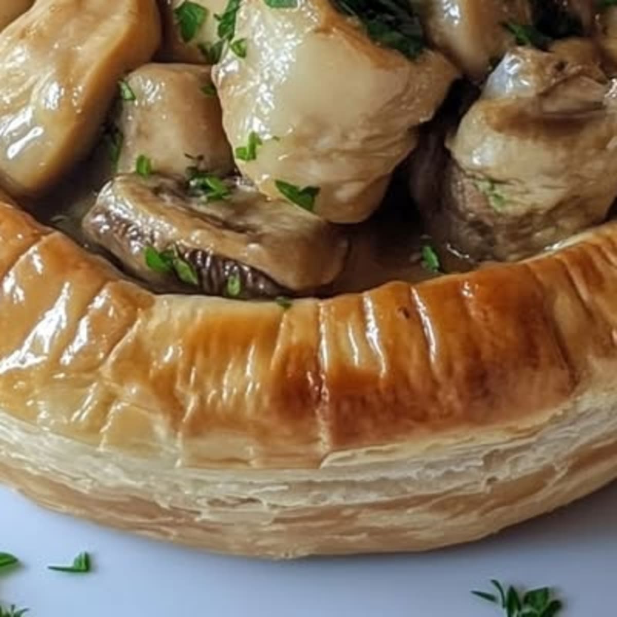 Poulet Champignons Feuilleté2