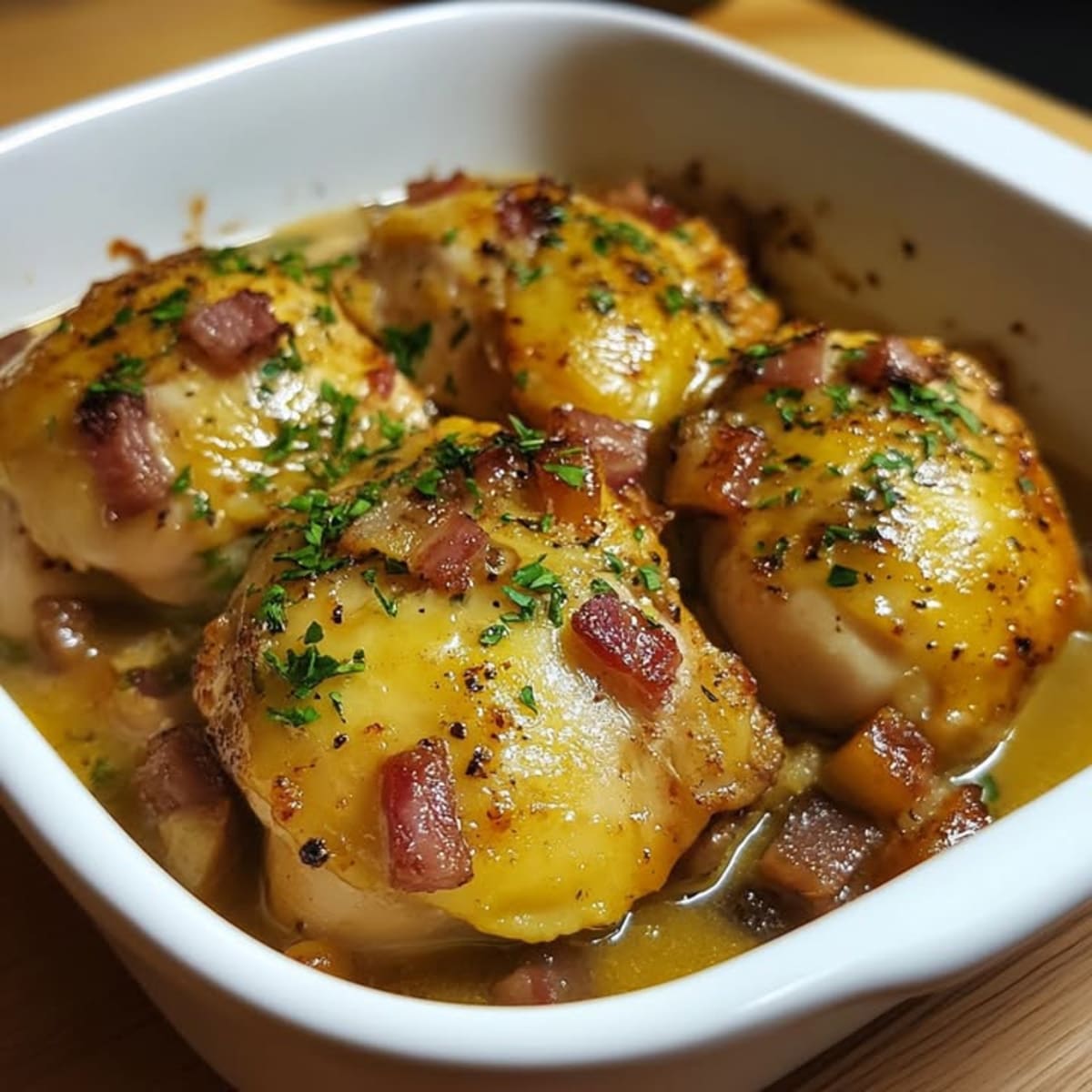 Poulet Moutarde Lardons