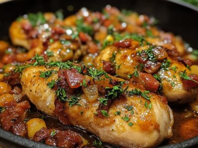 Découvrez la Recette Explosive d’Aiguillettes de Poulet en Sauce Crémeuse au Chorizo: Une Combinaison Gourmande qui Réveillera vos Papilles !