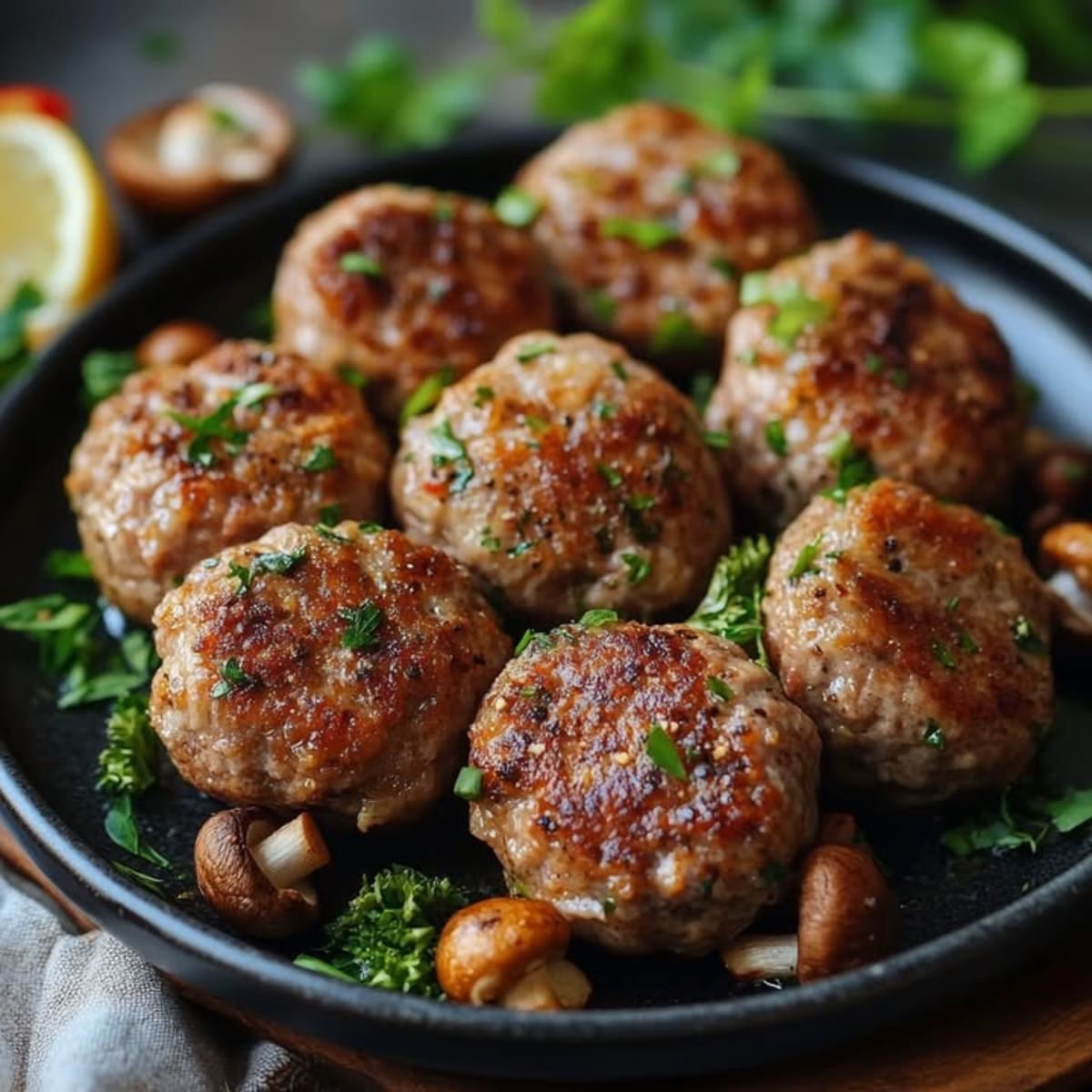 Boulettes Crémeuses Champignons