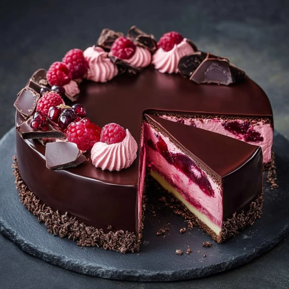 Chocolat Framboise Entremets