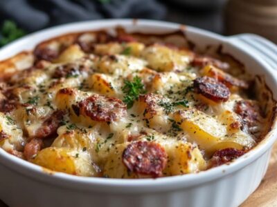 Délicieux Gratin de Pommes de Terre au Chorizo : Un Festin!