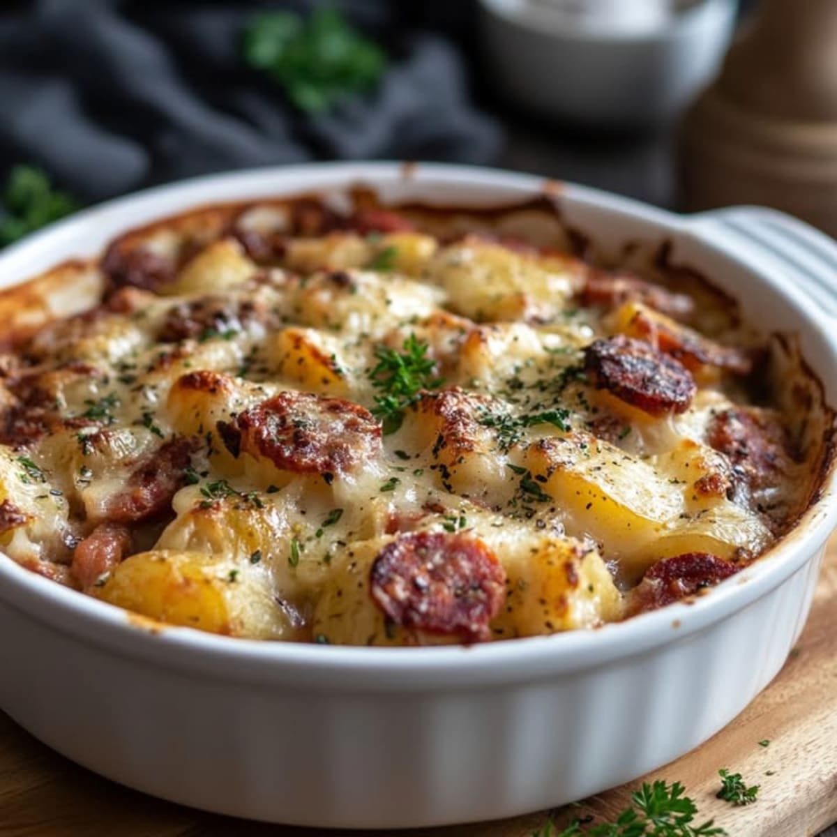 Gratin Chorizo Pommes