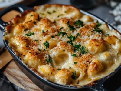 Gratin irrésistible de Coquillettes au Fromage Râpé