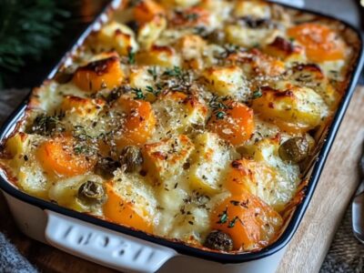 Gratin Festif aux Trois Légumes : Savourez Noël en Couleurs!