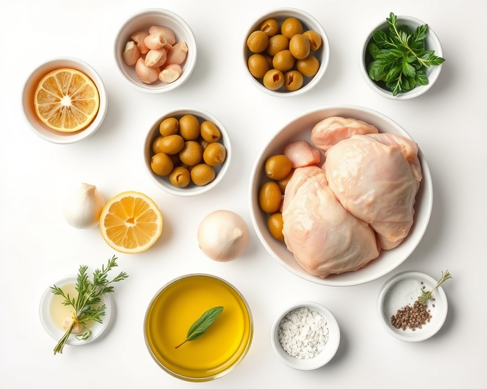 ingredients-de-la-recette-poulet-citron-olives