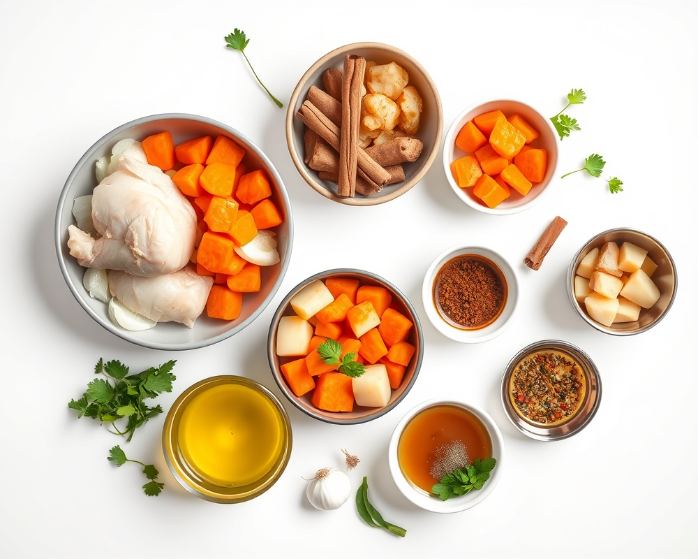 ingredients-de-la-recette-tajine-poulet-savoureux