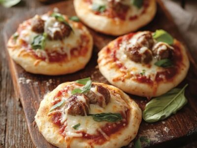 Délicieuses Mini-Pizzas aux Boulettes de Viande à Essayer !