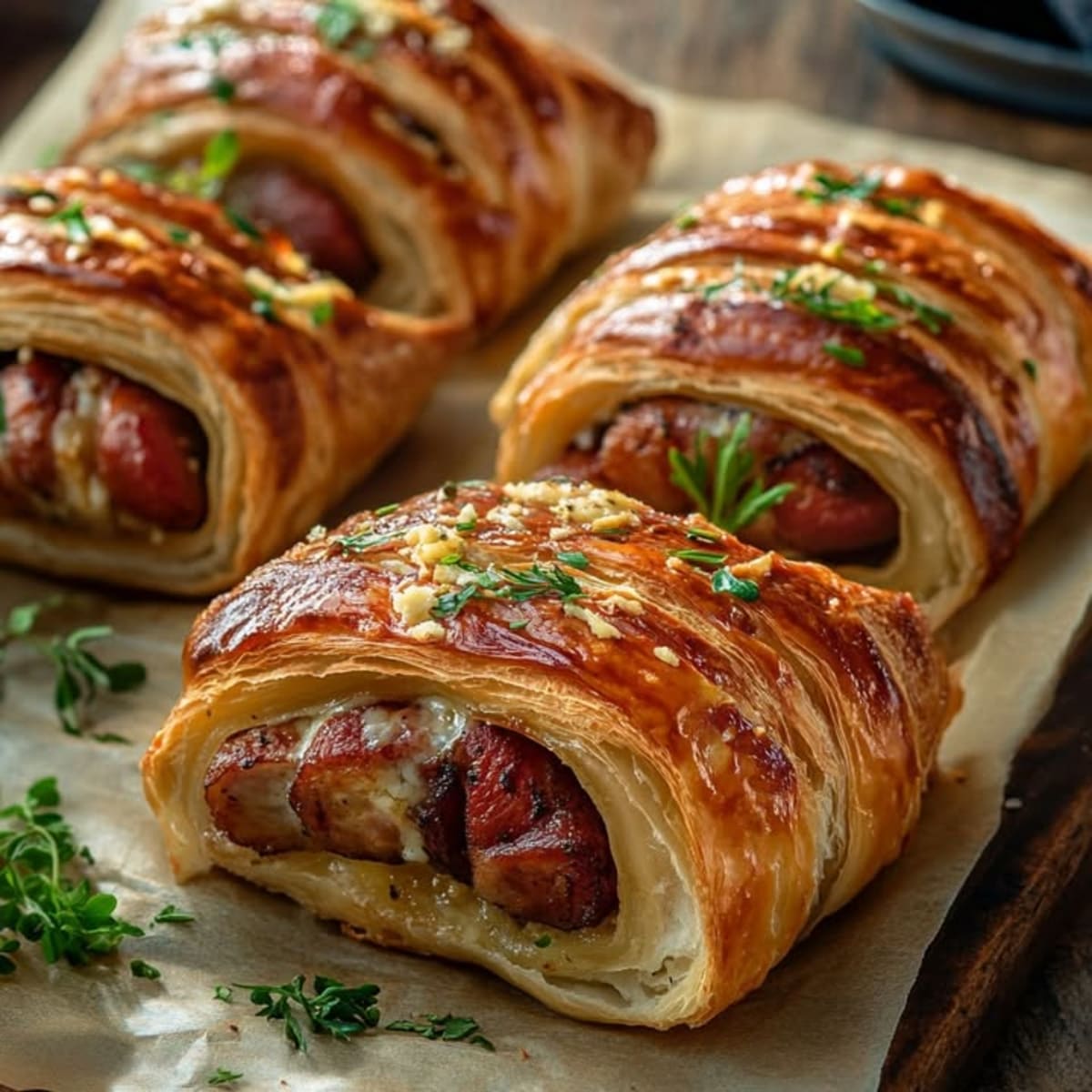 Saucisse Fromage Feuilletés