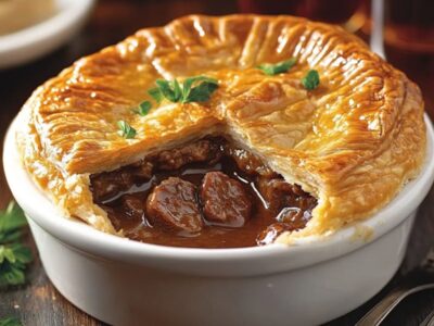 Délicieuse Tarte au Steak et Rognons : Un Plat Éclatant!