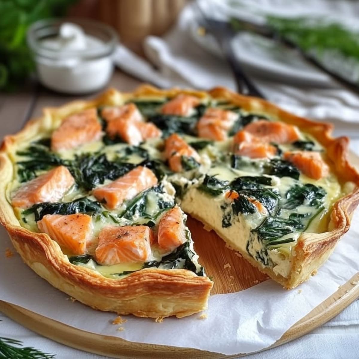 Tarte Saumon Épinards