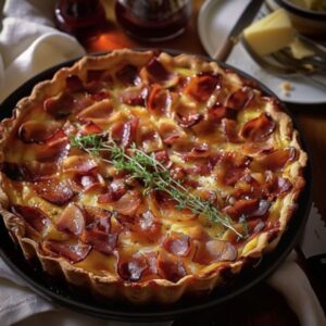 Tarte Poireaux Lardons