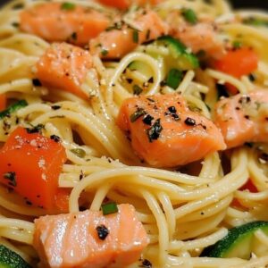 Zalm Courgette Spaghetti