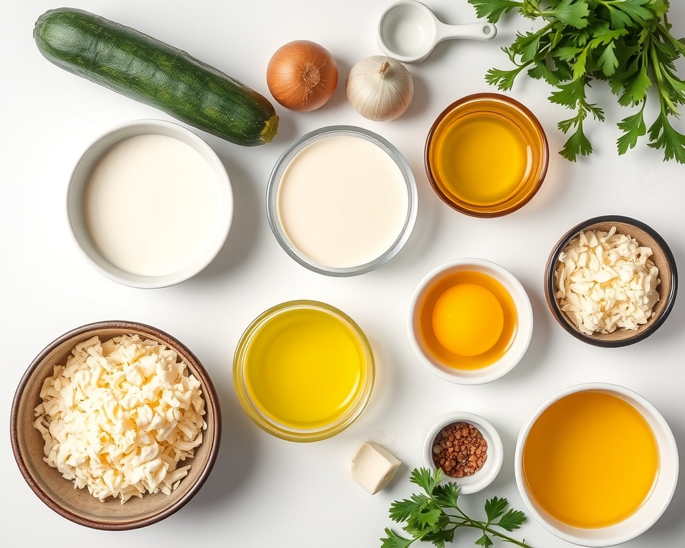 ingredients-de-la-recette-gratin-courgettes-mamie