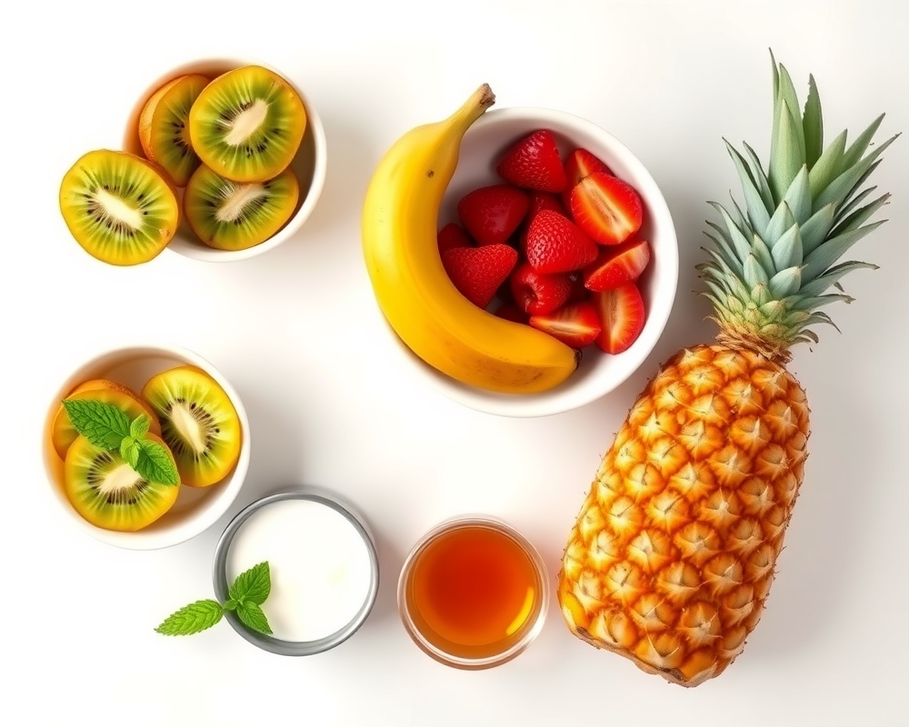 ingredients-de-la-recette-kiwi-banane-ananas