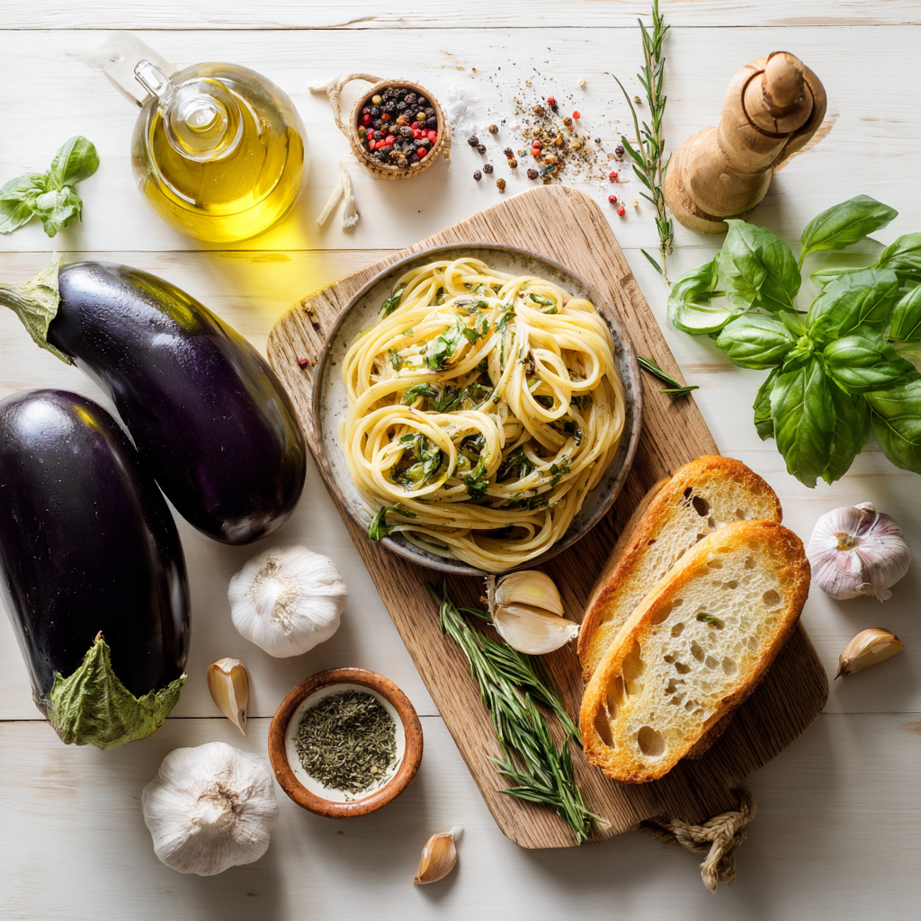 pâtes aux aubergines recette italienne