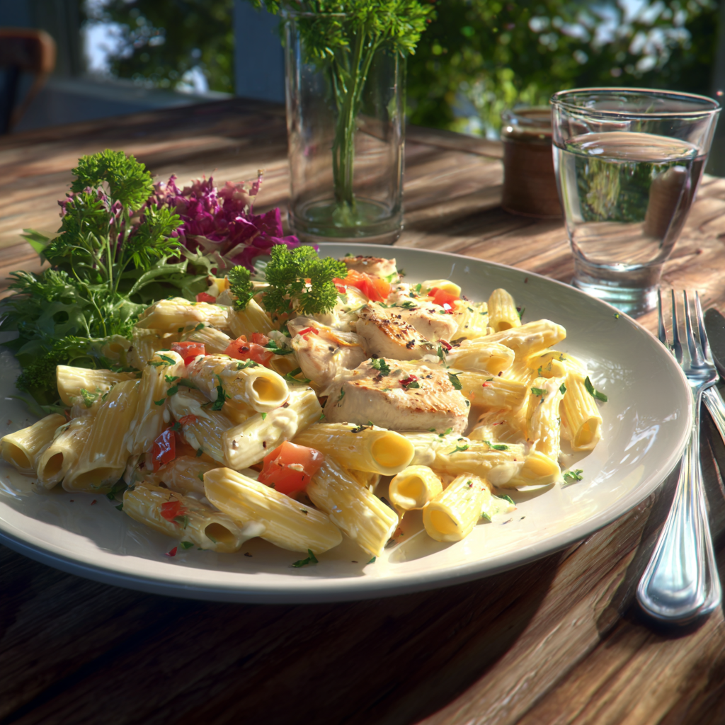 recette pâtes poulet crème