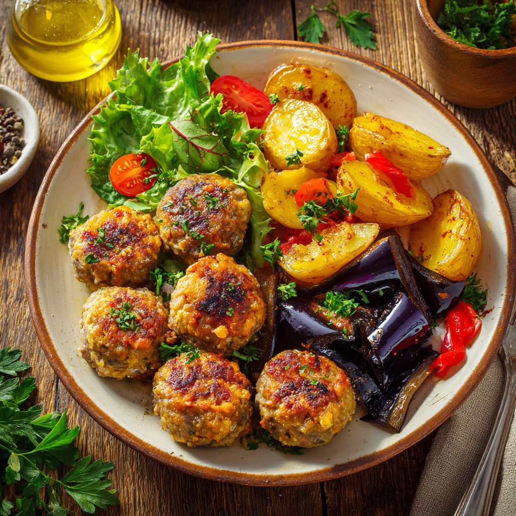Boulettes d'aubergines au four