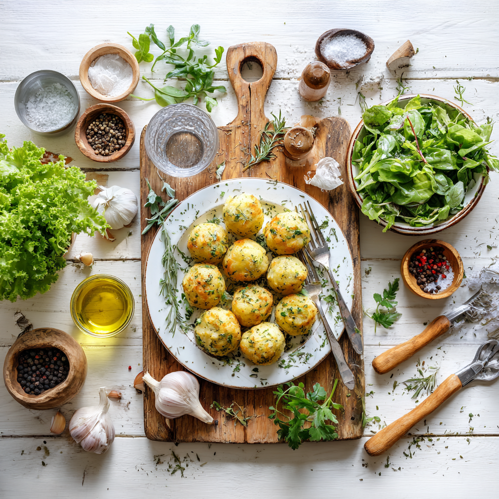 Boulettes de pommes de terres au four