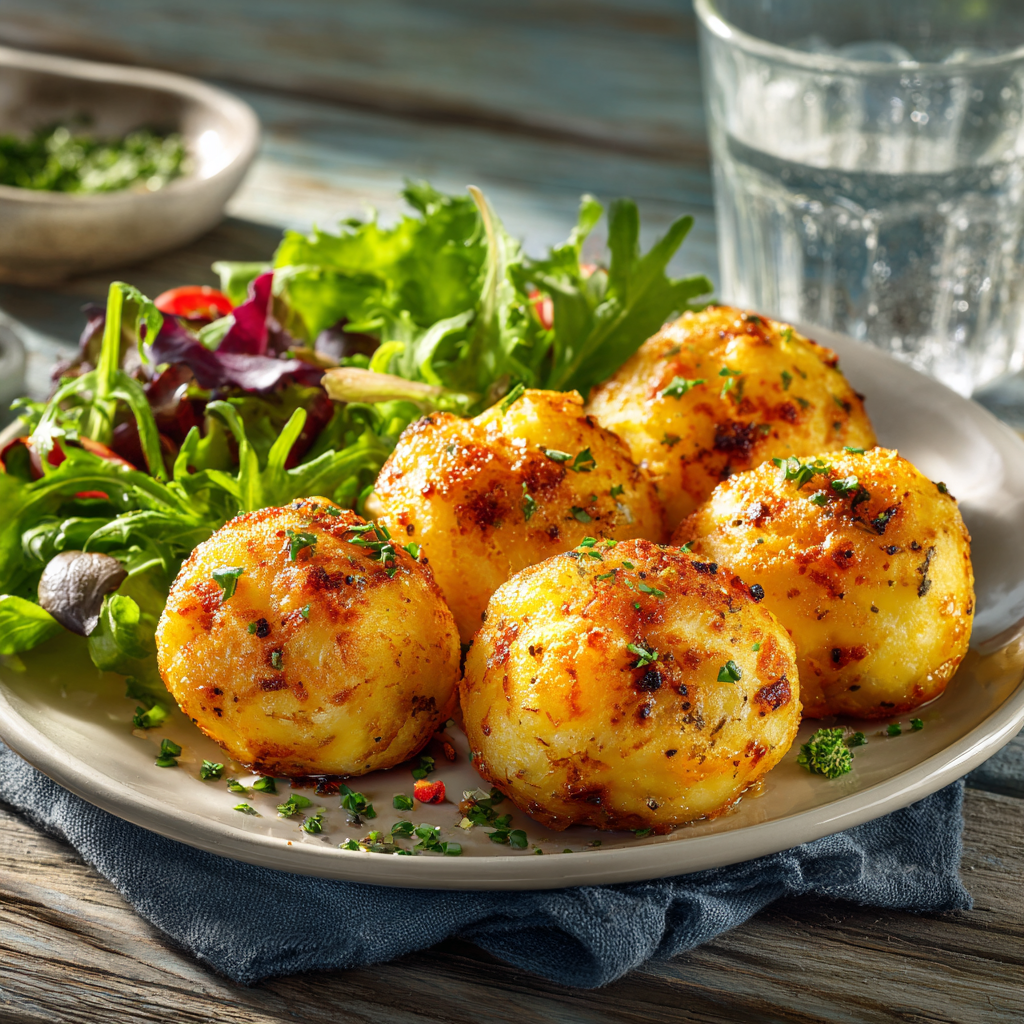 Boulettes de pommes de terres au four