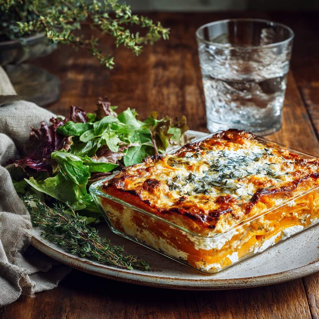 lasagne butternut chèvre