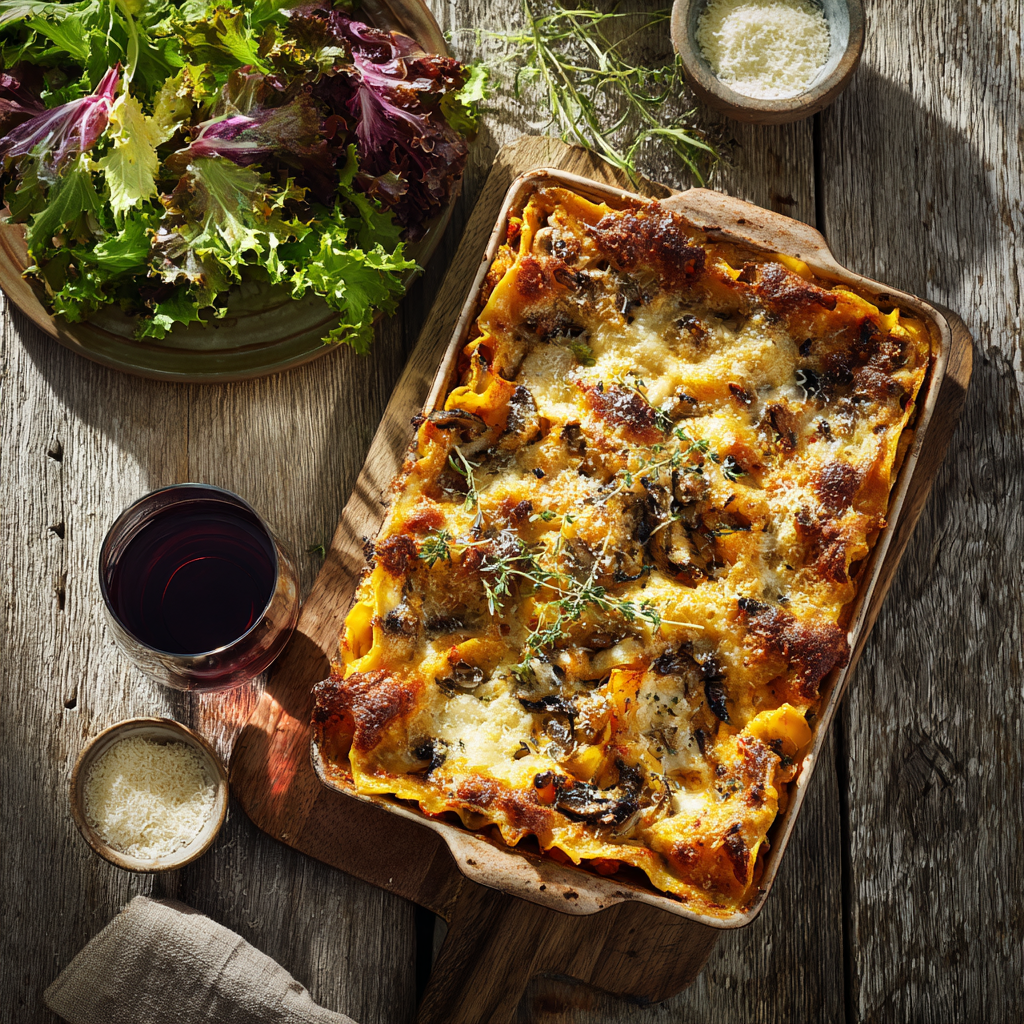recette lasagne butternut champignon