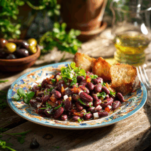 salade haricot rouge végétarienne