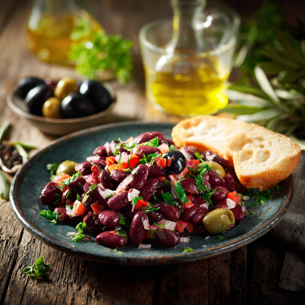 salade haricot rouge végétarienne