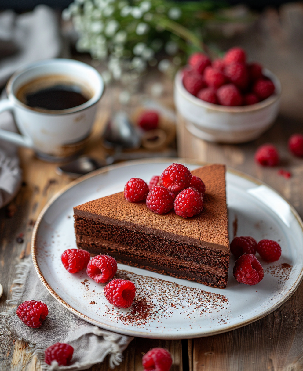 chocolat framboise gateau