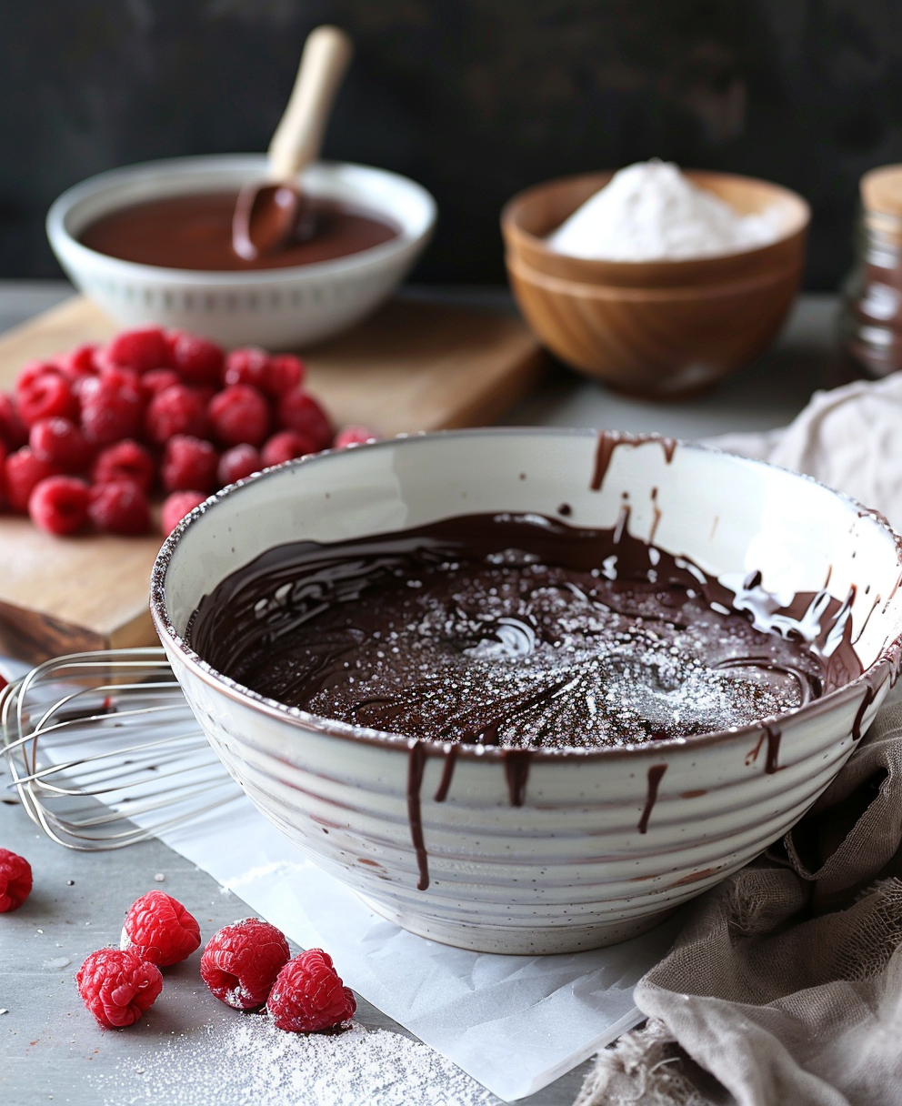 chocolat framboise gateau