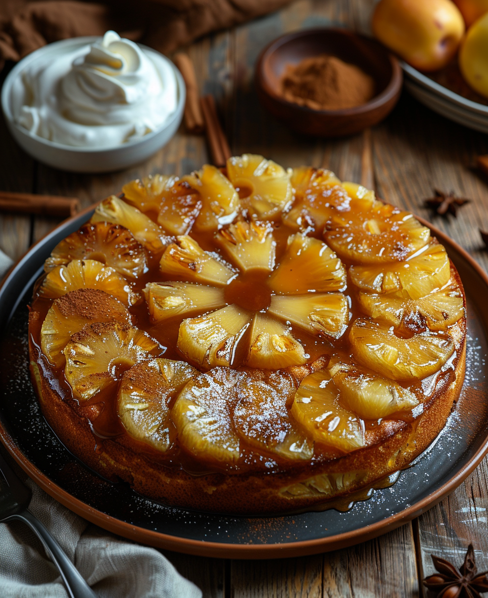 gateau ananas au caramel