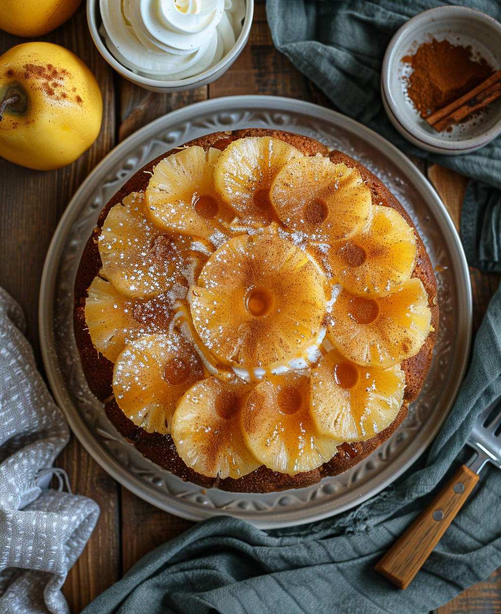 gateau ananas au caramel