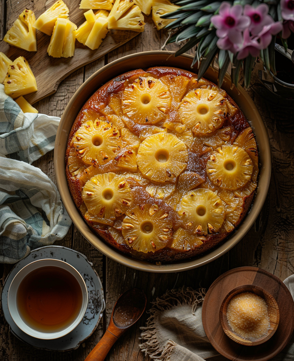 gateau au ananas renversé