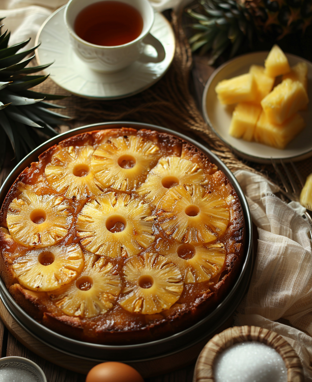 gateau au ananas renversé