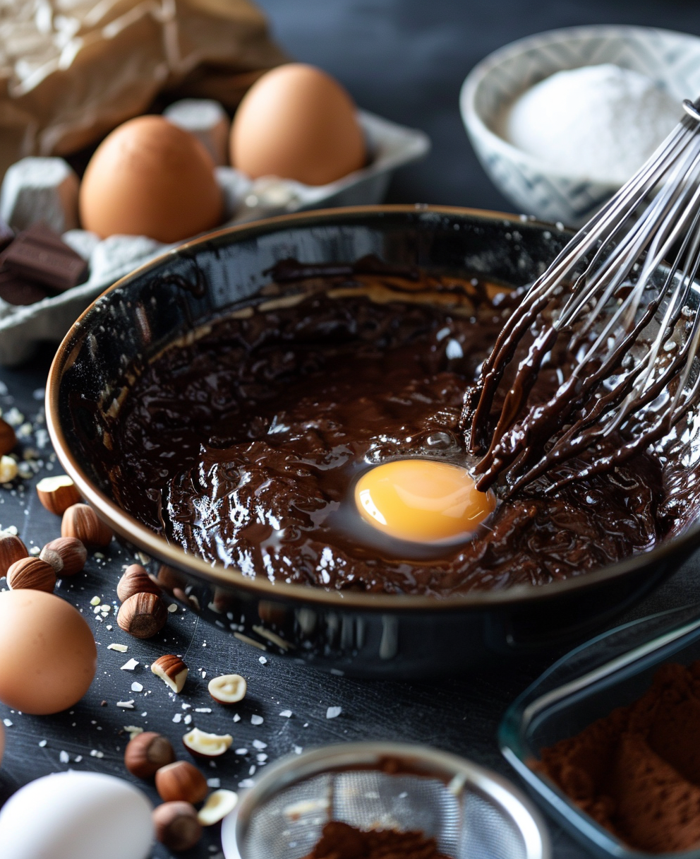 gateau au chocolat aux noisettes