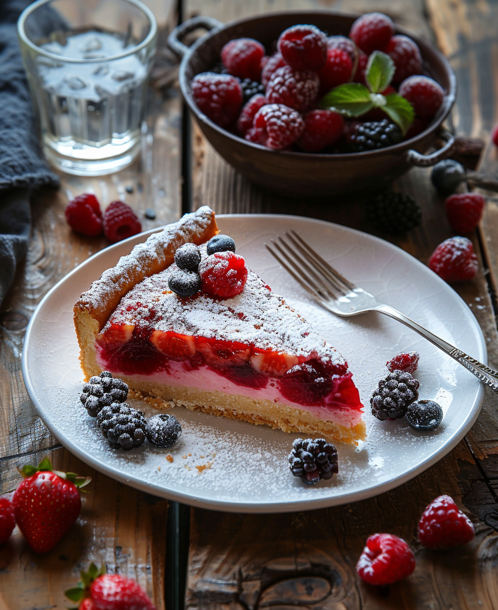gateau au fruits rouge