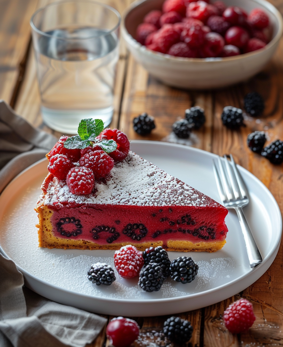 gateau au fruits rouge