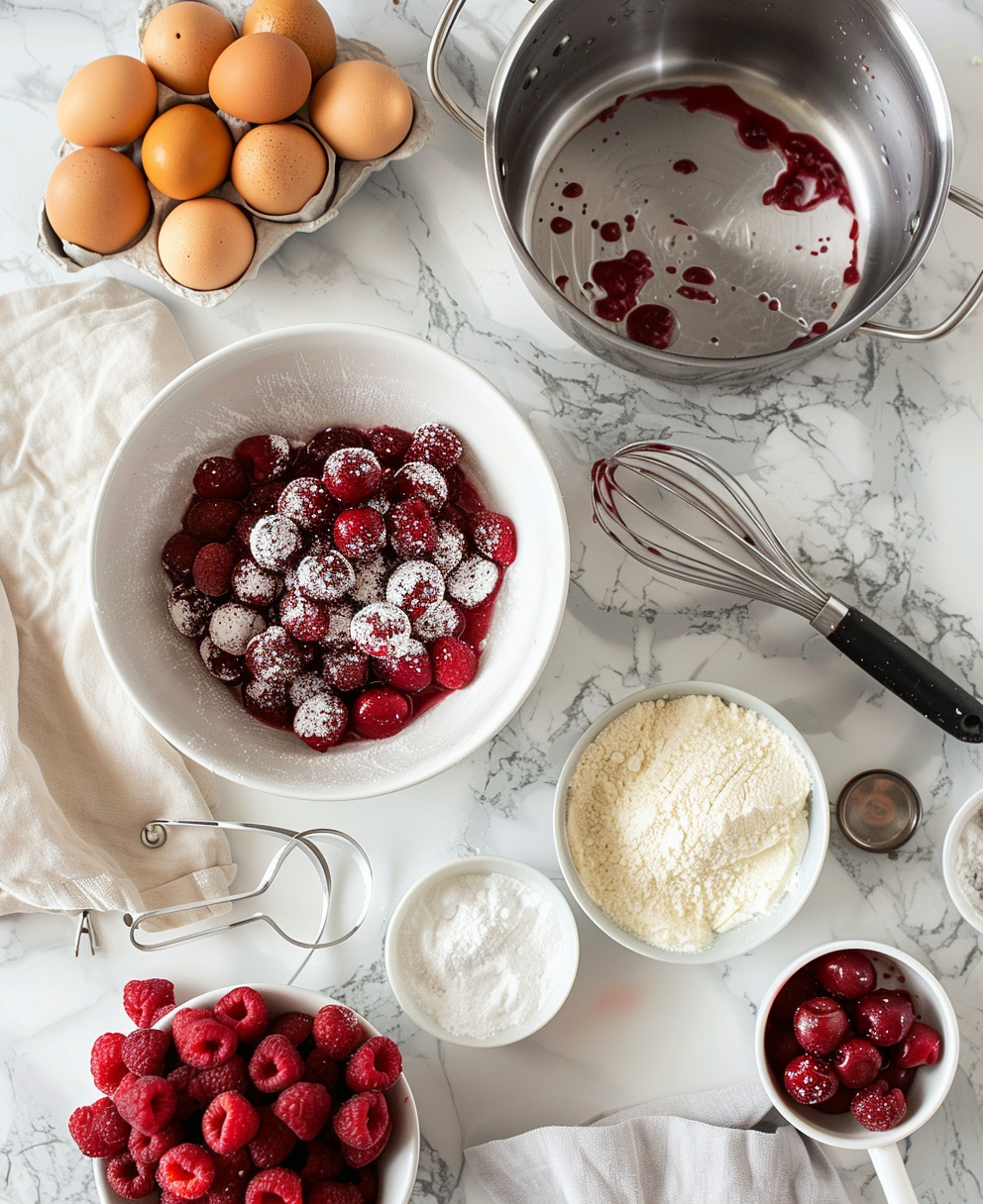 gateau au fruits rouge